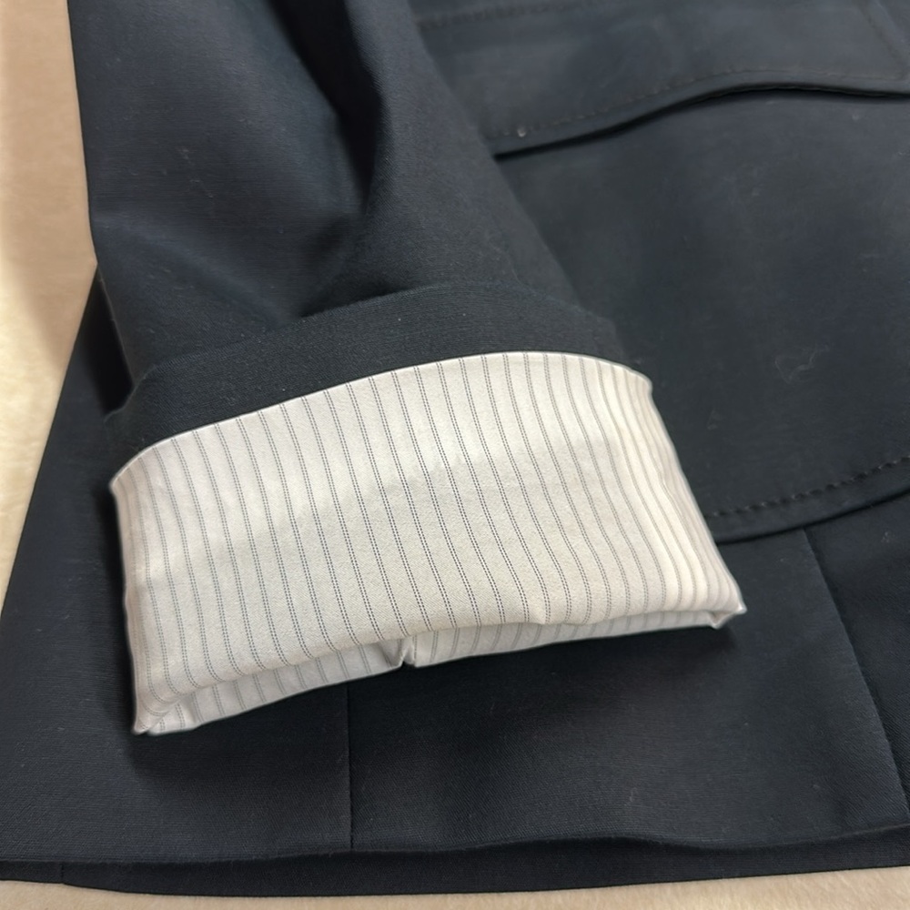 Banana Republic Black Stretch Sleek Cotton/Lyocell Lightweight Jacket Blazer S4 - Picture 8 of 10